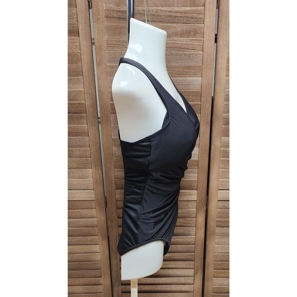 Miraclesuit Must Haves Oceanus One Piece Swimsuit Black Size 8 Slimming Shaping - Picture 4 of 8